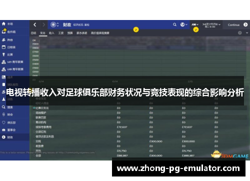 电视转播收入对足球俱乐部财务状况与竞技表现的综合影响分析